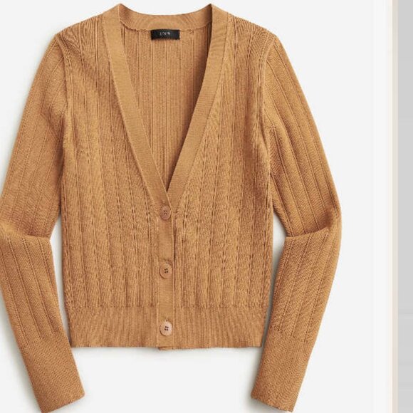 J. Crew Supersculpt V Neck Cardigan Sweater M - Picture 1 of 13